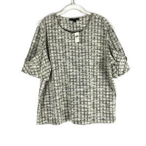 NEW Banana Republic Boxy Top Size Xl Black White